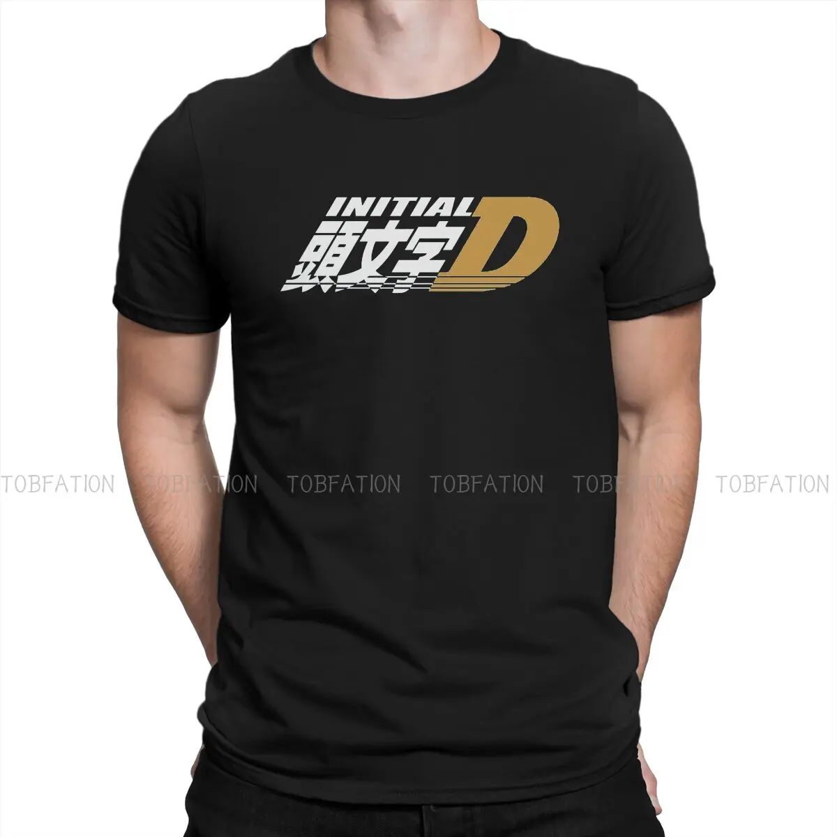 

Graphic TShirt For Male Initial D Anime Clothing Style T Shirt Soft Printed Loose