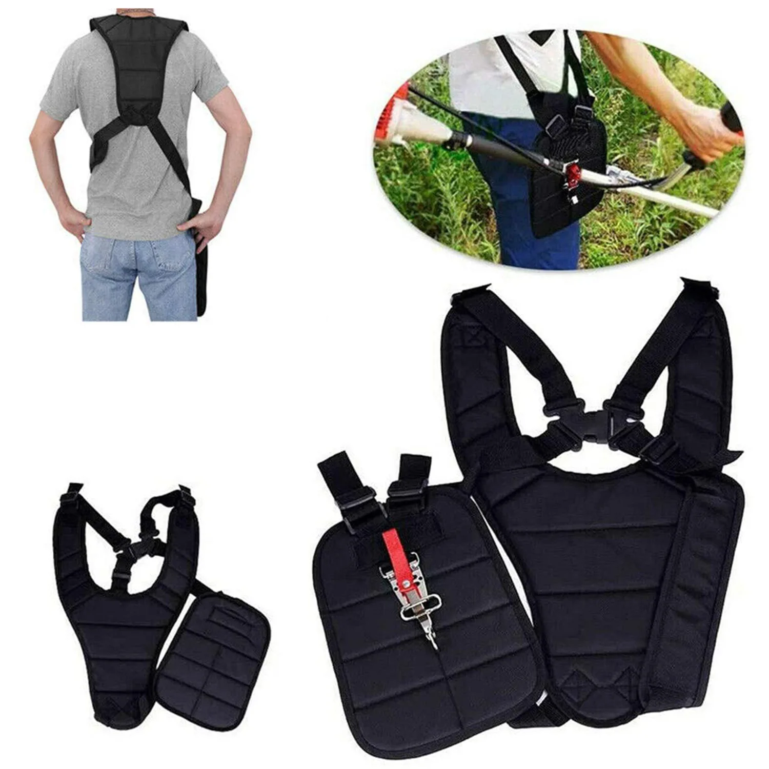 

Harness Strap Belt Lawn Mower Power Pruner Double Trimmer Shoulder Adjusted Band For Brush Cutter & Trimmer Garden