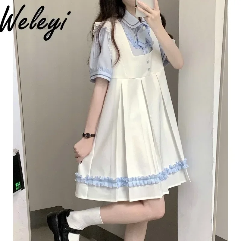 Униформа Jirai Kei платье Ropa De Mujer японская мода осенний новый студенческий стиль