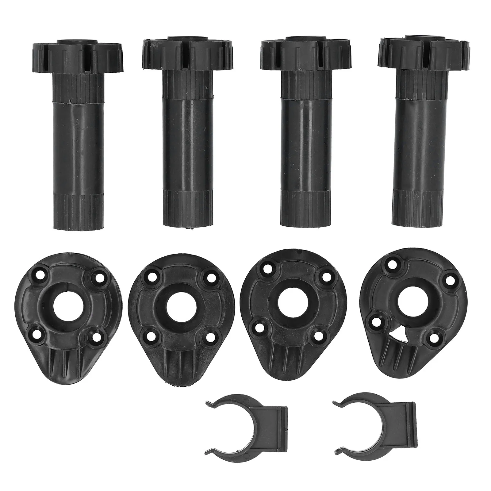

4Set Adjustable Cabinet Feet ABS Support Leg for Cupboard Closet Furnitures Black