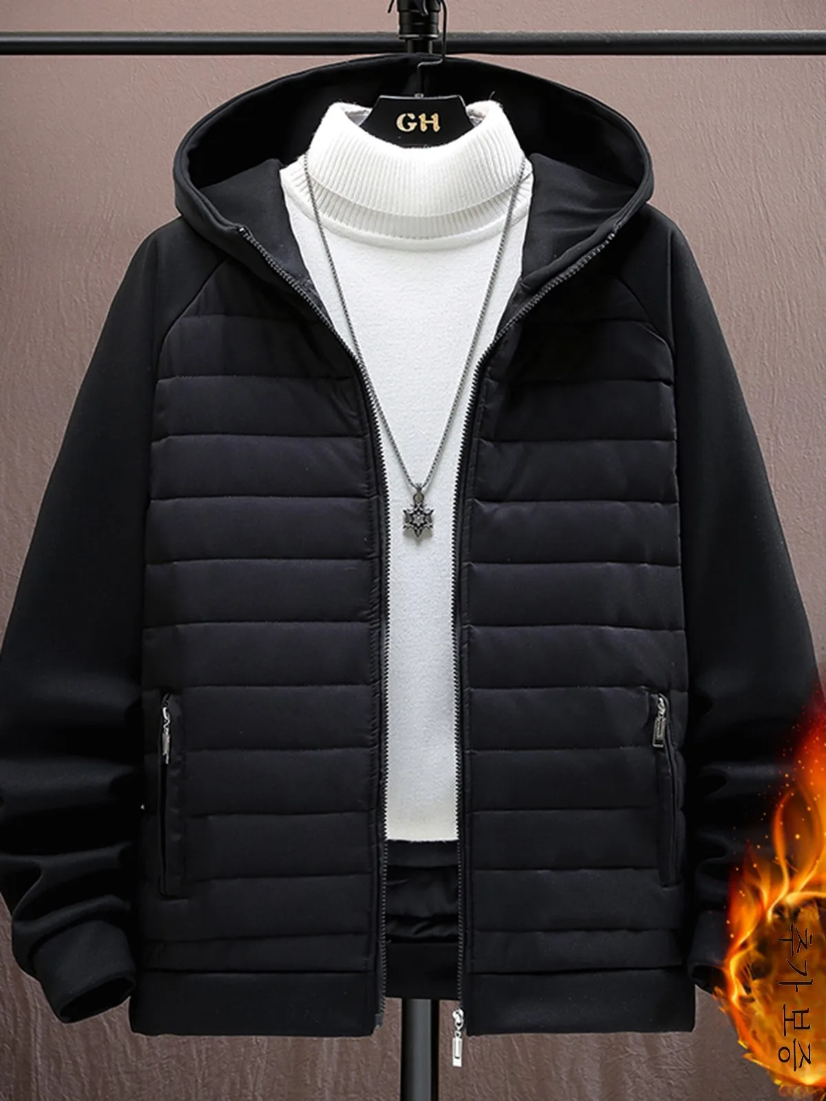 Легкий капюшон с хлопковой подкладкой верхняя одежда мужская зимняя новая