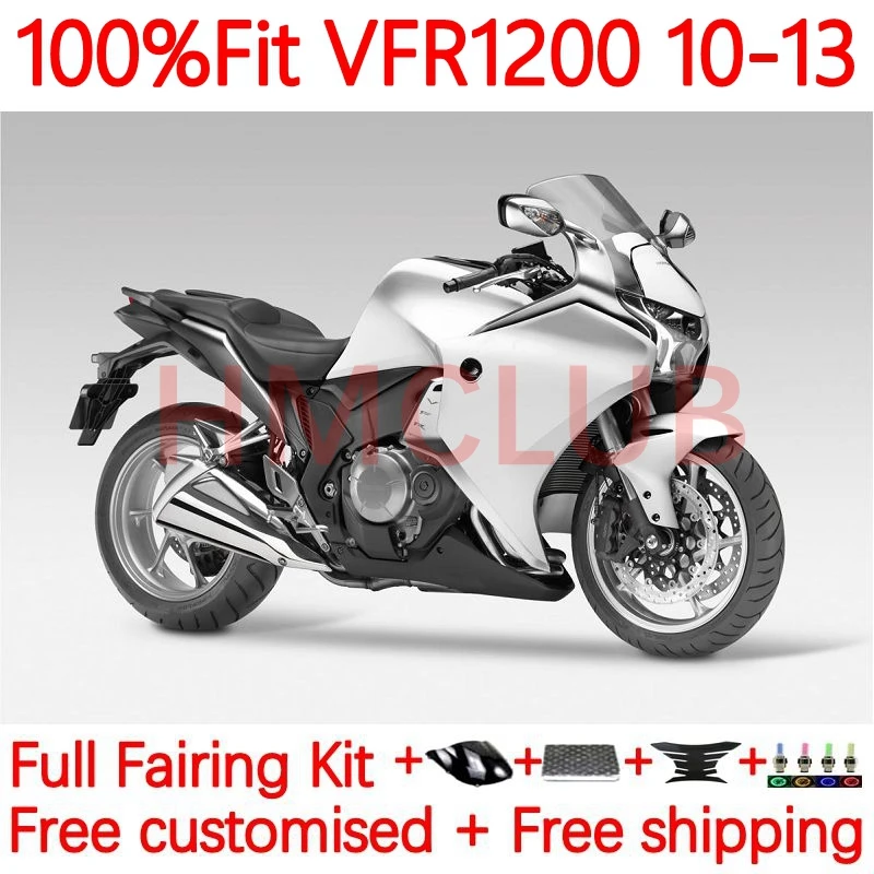 

OEM Injection For HONDA VFR1200RR VFR-1200 VFR 1200 RR 2010 2011 2012 2013 VFR1200 RR 10 11 12 13 Fairing 15No.68 silvery grey