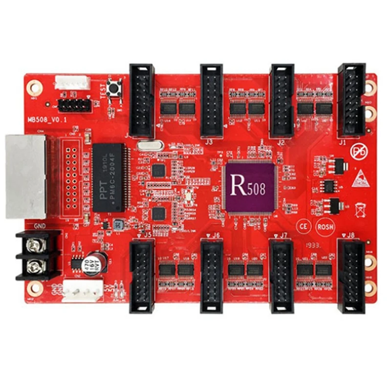 

NEW-HD-R508 полноцветная карта приема с портом HUB75E для видеонастенных панелей, полноцветная светодиодная карта управления