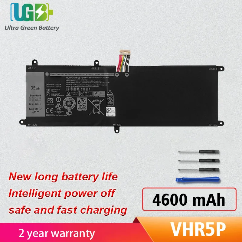 

UGB New VHR5P XRHWG RHF3V battery For DELL Latitude 11 5175 Tablet Replacement