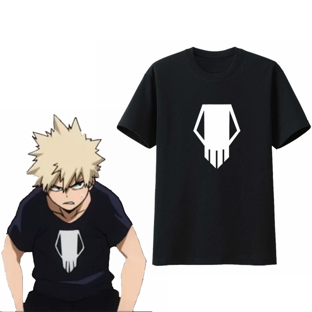 Unisex Anime Cos My Hero Academia Bakugou Katsuki Tee TShirt Cosplay Costumes Halloween Christmas Party Sets Uniform Suits