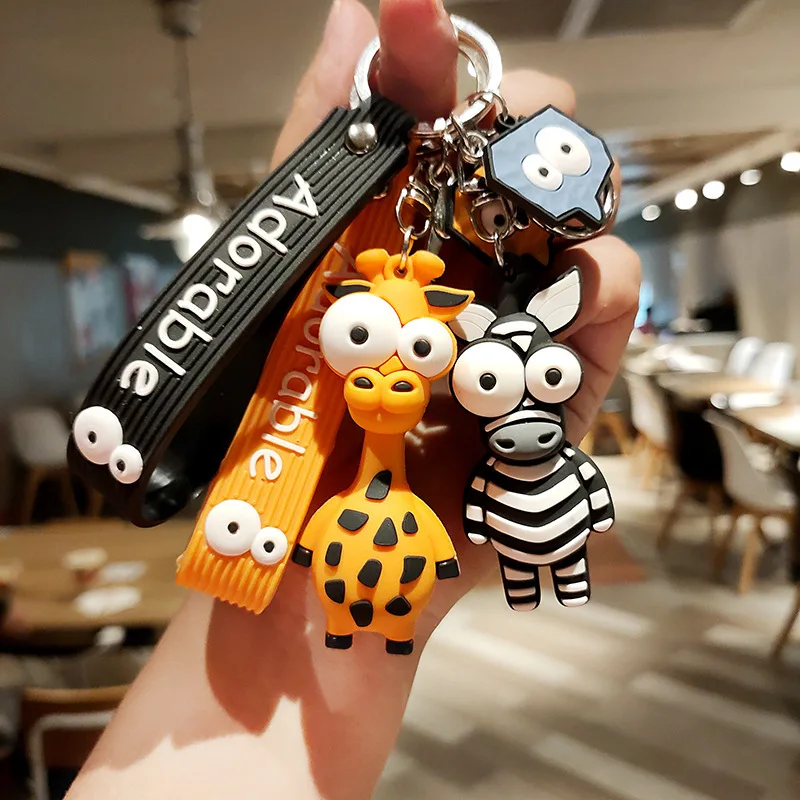 

Selling Fashion Cartoon Animation Cute Creative Design Giraffe Keychain Pendant Trend Small Gift Pendant Accessories Wholesale