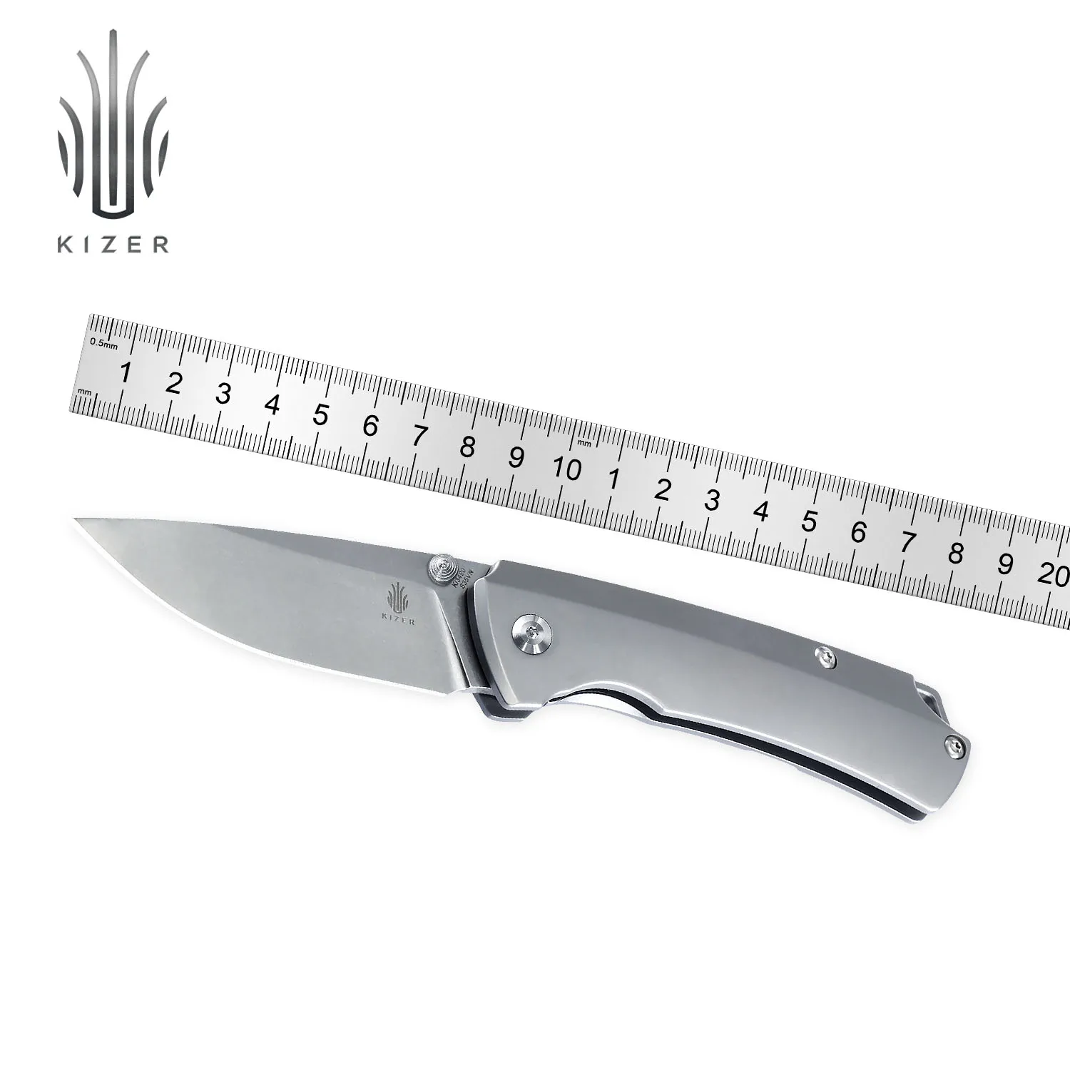 Тактический нож Kizer T1 Ki3490 титановая ручка со стальным лезвием S35VN карманные ножи с
