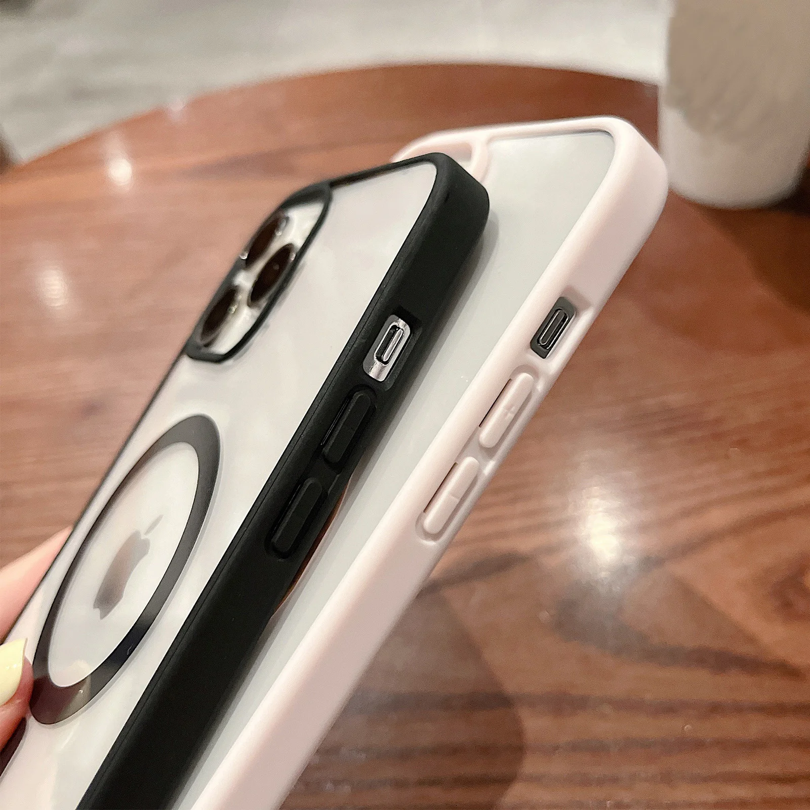 Мягкий Силиконовый противоударный прозрачный чехол MagSafe для iPhone совместим с