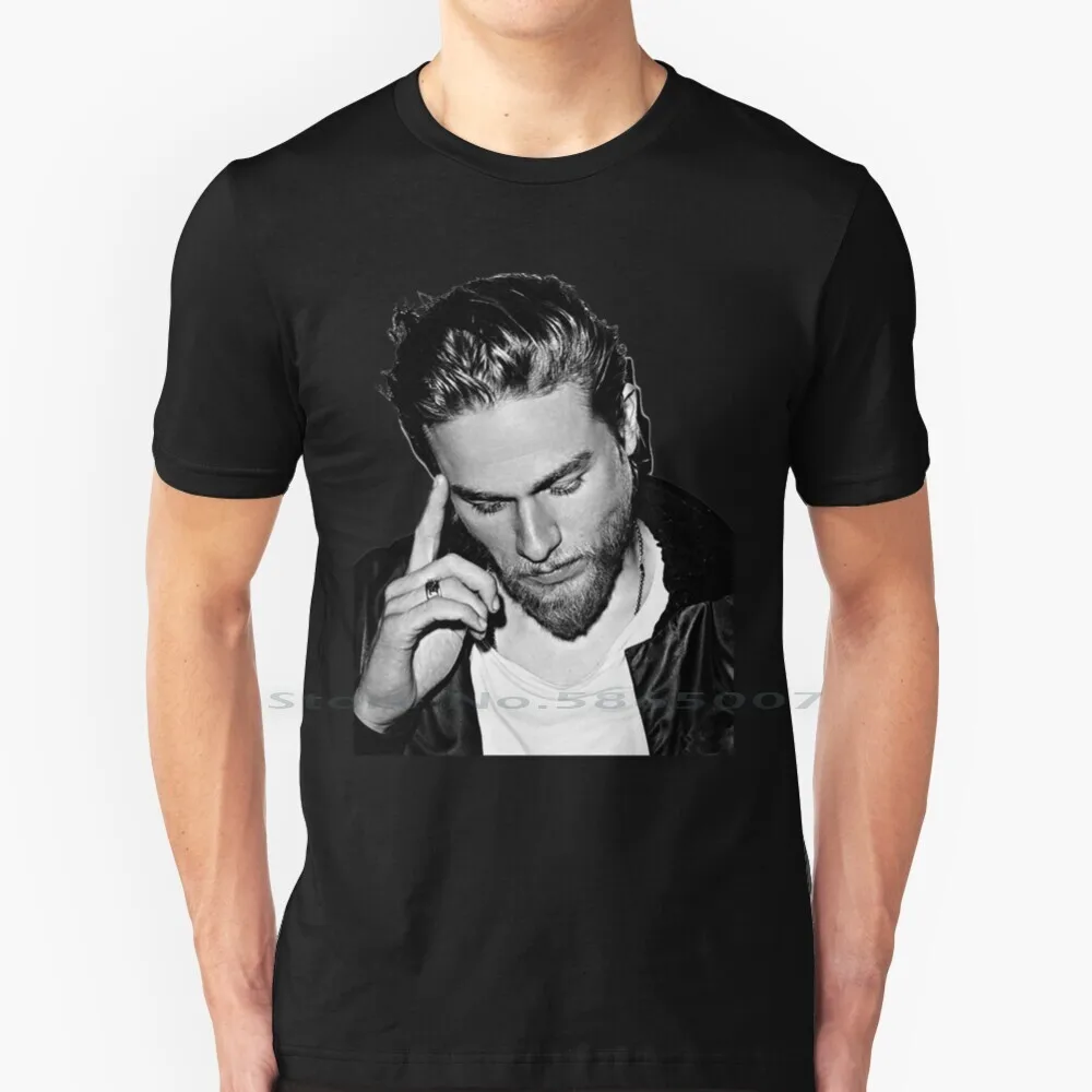 

Привлекательный Чарли хуннам, черно-белый постер, футболка из 100% хлопка, фильм Чарли хуннам