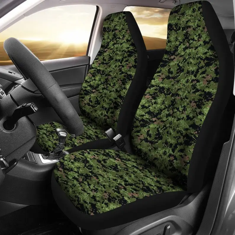 

Army Green Digital Camouflage Car Seat Covers Pair, 2 Front Car Seat Covers, Seat Cover for Car, Car Seat Protector, Car Accesso