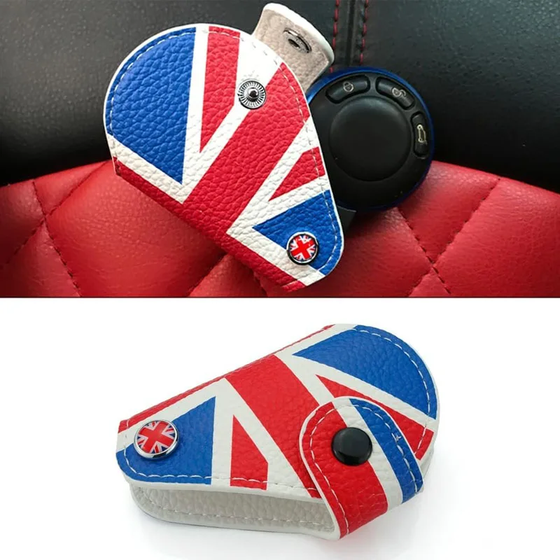 Фото Кожаный чехол-ключница в стиле флага для Mini Clubman Countryman Union Jack Cooper R55 R56 R57 R58 R59 R60 F55 F56 №2