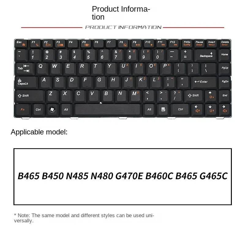 Замена костюма для Lenovo B450A B450L B465C B460C G465C G470E N480 N485 B450 клавиатура ноутбука