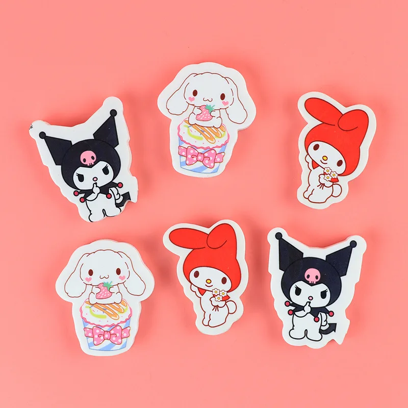 

30pcs/full box Sanrioed Kawaii Anime Cartoon series My melody Kuromi Cinnamoroll High-value cute girl eraser student stationery