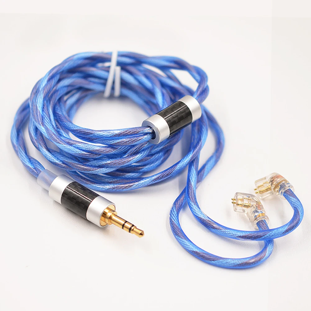 

Earphone Cable Replacement for KZ/CCA 0.75mm Gold Plated Pin Headset Cable No Mic Headphone Wire Accessory