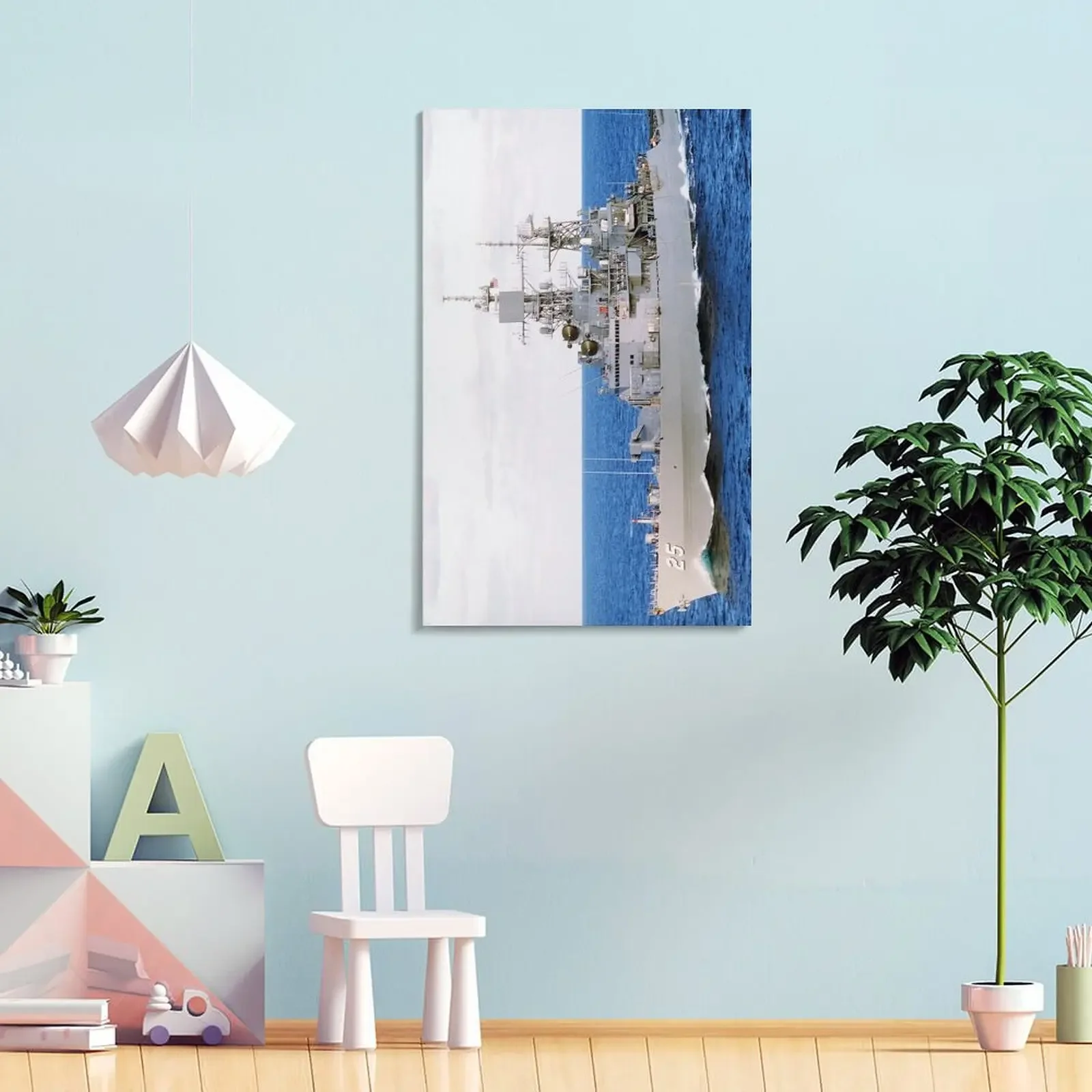 USS BAINBRIDGE (CGN-25) КОРАБЛЬНЫЙ МАГАЗИН Картина на холсте скандинавский домашний декор