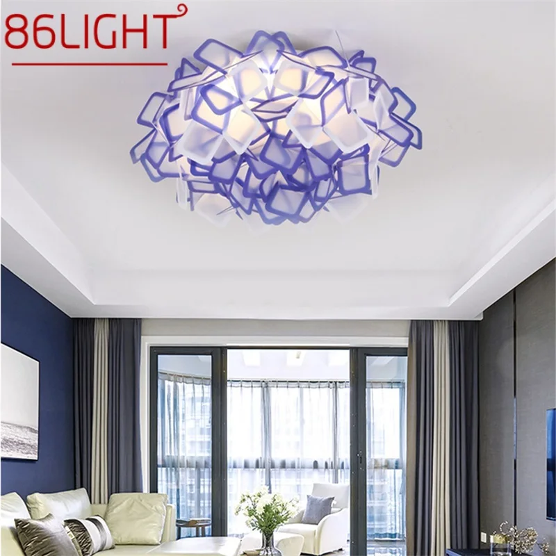 

86LIGHT Nordic Dimmer Pendant Lamp Creative Design Remote Control Romantic Decorative Chandelier LED Living Room Lighting