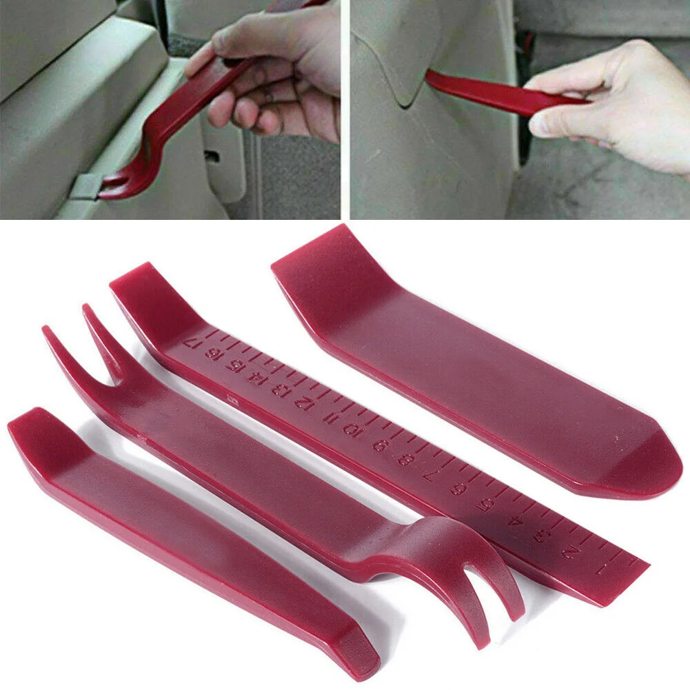 

4pcs Door Plastic Trim Panel Clip Dash Radio Removal Pry Car Accessories Universal Car Audio Removal Tool Installation Tool