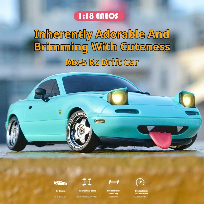 1:18 Очаровательный Mx-5 Miata Rx7 Rc Drift Car 2 4g Esp Gyro Flip-Up Light Полномасштабный игрушечный