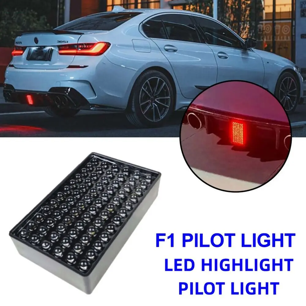 

Car Rear Light Rear Pilot Lamp Light F1 Style 12V Strobe Flashing Tail Stop Light Rear Brake Lamp Rear Tail Lights LED Indicator