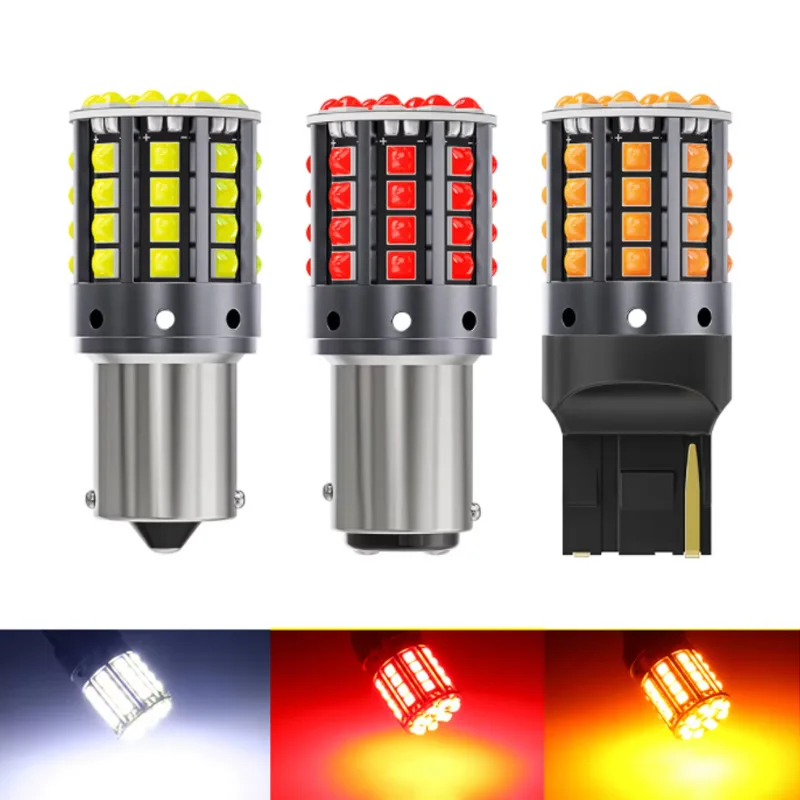

2 Шт. T20 T25 1157 1156 BA15S Красный Стоп-сигнал 44SMD 3030 Белый 12 В Светодиодная Лампа Постоянного Тока 3156 3157 Переклю...