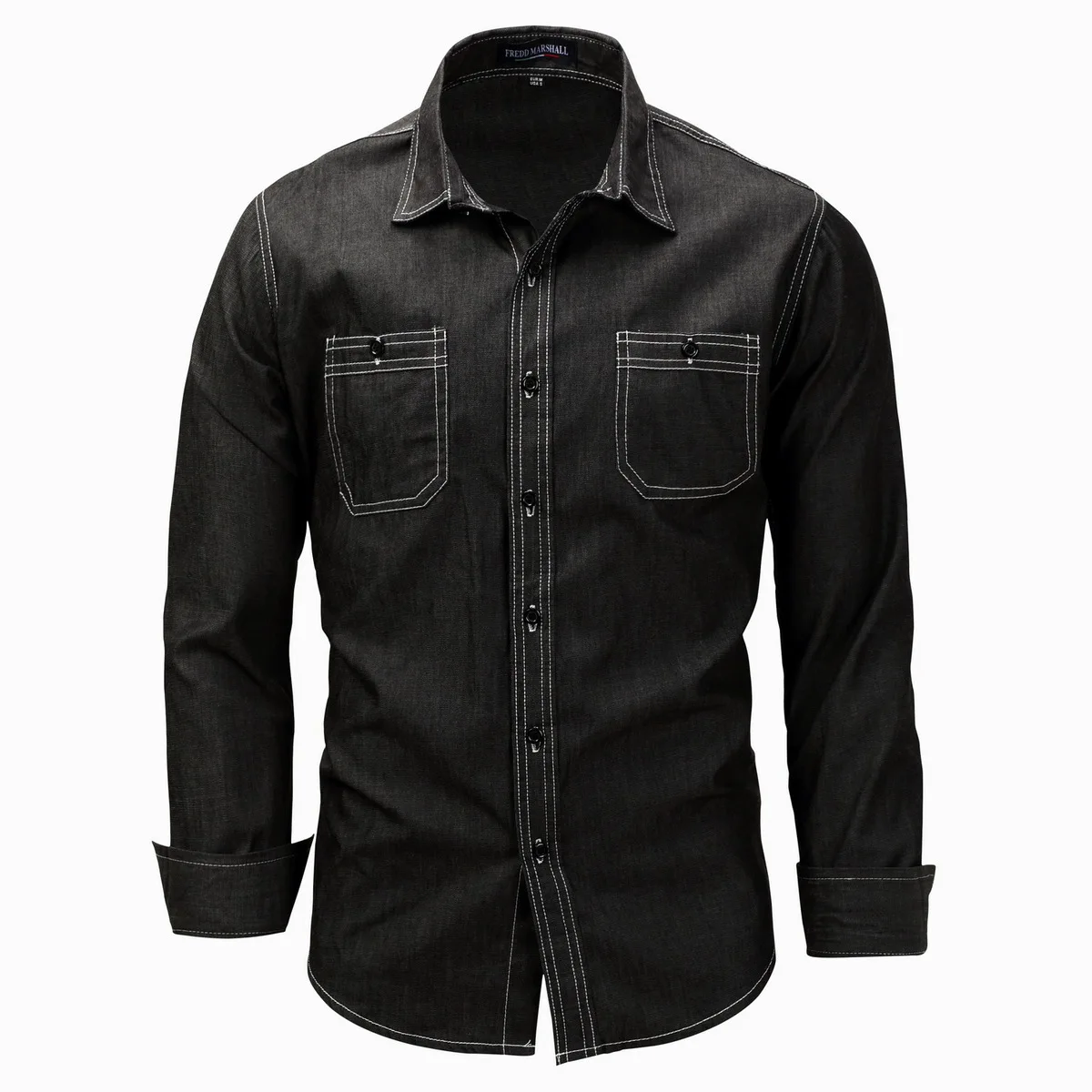 

Mens Lapel Cardigan Long Sleeve Demin Shirts Male Outdoor Hiking Cycling Training Shooting Climbing Breathable Tactical Tops