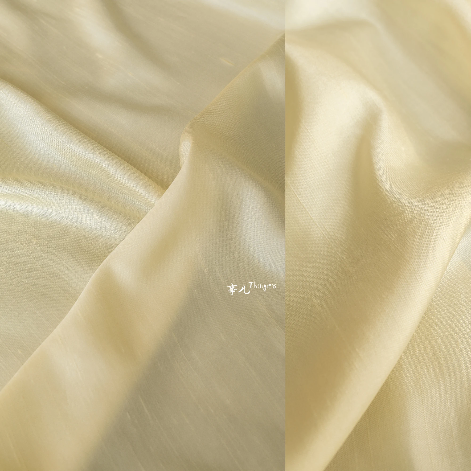 Tussah Silk Double Palace-Wild Silk Gray Cloth Material Can Be Dyed Environmentally Friendly Designer Fabric/Price of 50cm