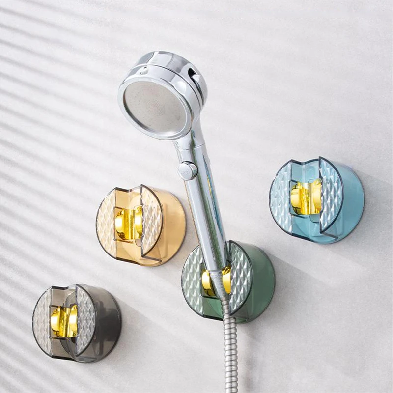 

Self-Adhesive Shower Bracket Universal Bathroom Shower Head Holder Bath Nozzle Sprayer Rack With Hooks Bathroom Fixture