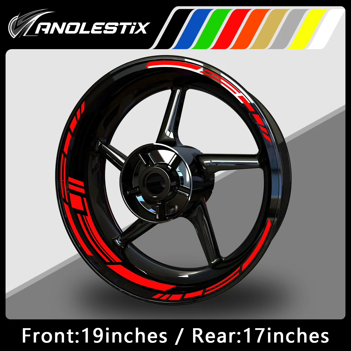 Светоотражающие наклейки на колеса мотоцикла переводная картинка в виде ступицы