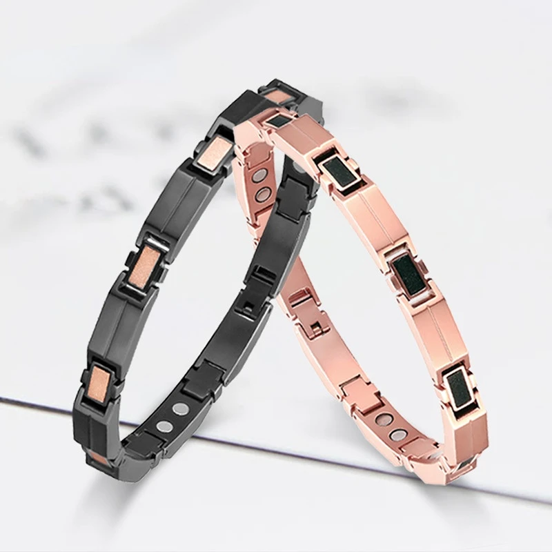 

Magnetic Titanium Steel Energy Anti-radiation Bracelet Magnetic Therapy Anti-oxidation Anti-radiation Fat Burning Bracelet