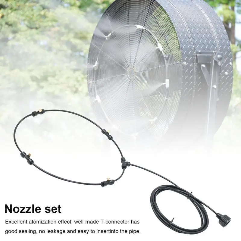 

12/14/20 In Hose Outdoor Misting Fan Cooler Water Cooling Portable Patio Mist Garden Kit Summer Cool Spray Courtyard Supplies 3m