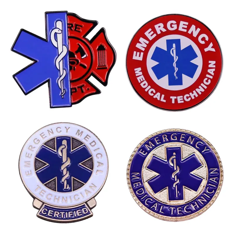 

Paramedic Star of Life Enamel Pin Brooch Metal Badges Lapel Pins Brooches for Backpacks Luxury Designer Jewelry Accessories