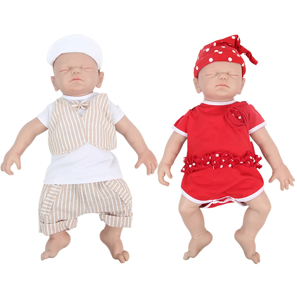 Mina WG1531 49cm 3.56kg 100% Full Body Silicone Reborn Baby Doll giocattoli realistici per bambini con vestiti per bambini regalo di natale
