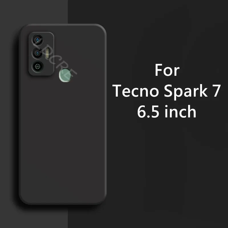Фото Чехол для Tecno Spark 7 противоударный новый жидкий силиконовый чехол телефона Чехлы 6