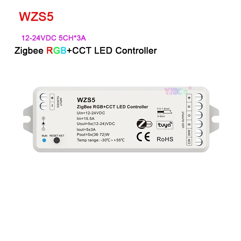 

YJBCo RGB контроллер WZS1/WZS2/WZS3/WZS4/WZS5 для светодиодной ленты
