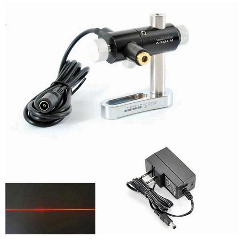 

Line Red Laser Lights 650nm 10mw/20mw/50mw/80mw Laser Diode Module W/ 5V Adapter & 2-axis Locator 12x55mm