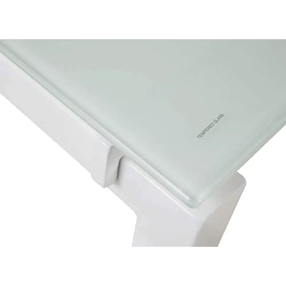 home.Baraga Современный стеклянный L-образный стол для домашнего офиса белый