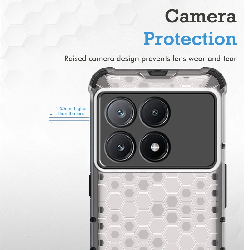 Полупрозрачный задний сотовый чехол для Xiaomi Poco F6 Pro PocoF6 PocoX6 Little X6 X6ProF6Pro 5G