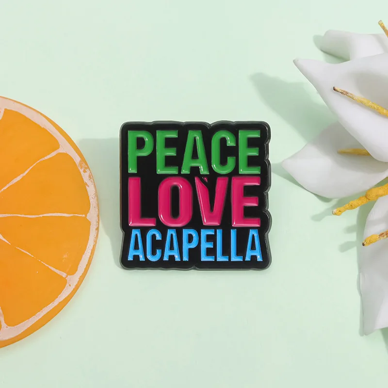 Эмалированные булавки Peace Love Acapella Pray For And декоративный значок на лацкане одежда