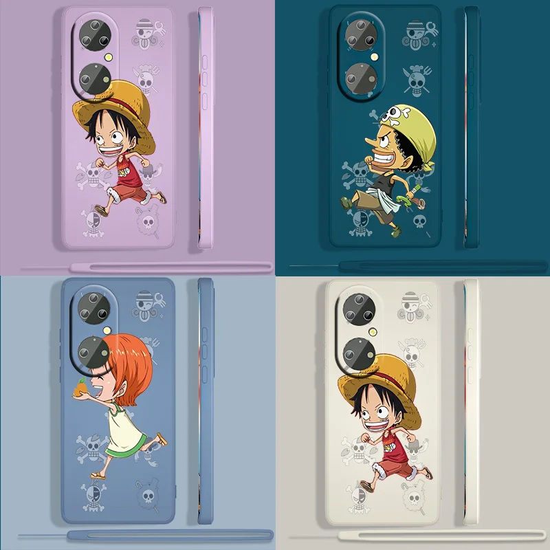 

Cute one piece character For Huawei P20 P30 P40 P50 P Smart z P Smart pro P Smart PLUS PRO Lite Liquid Rope Phone Case Capa