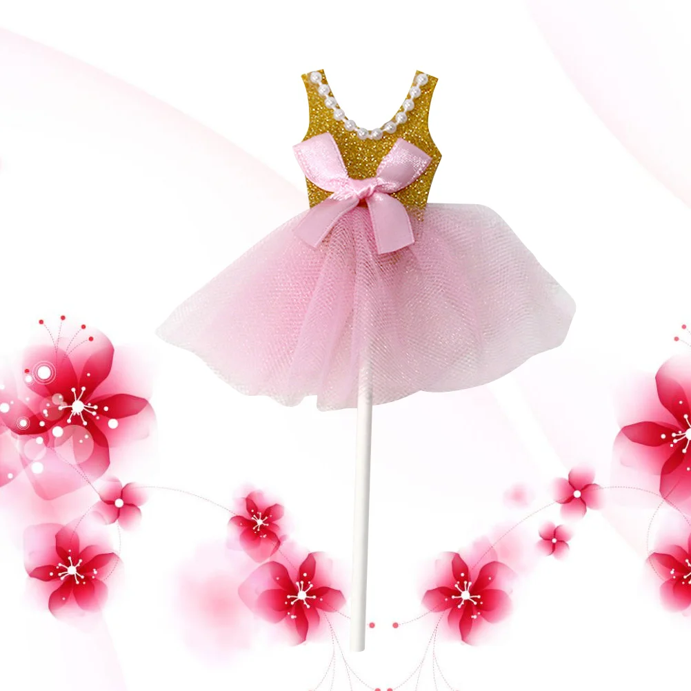 

Cake Ballerina Topper Cupcake Party Decorations Toppers Baby Girl Shower Supplies Birthday Ballet Picks Decoration Pick