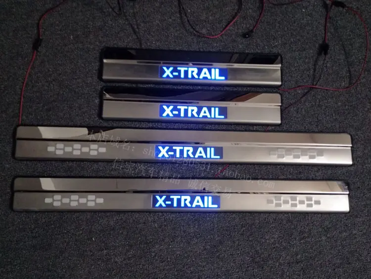 

Высококачественная светодиодная накладка из нержавеющей стали, порог, приветственная педаль, Стайлинг автомобиля, аксессуары для Nissan X-trail T32 2014-2020