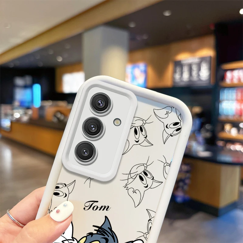 Милый чехол для телефона T-Tom и J-Jerry Samsung Galaxy A35 A34 A33 A32 5G A31 A30 A24 A23 A22 A16 A12 A06 A03 M55