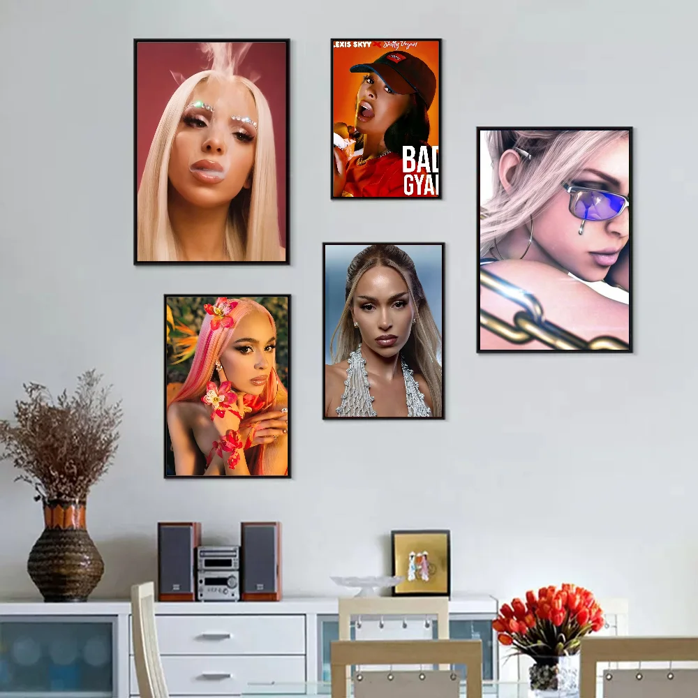 Винтажные постеры Singer Bad Gyal липкие винтажные для комнаты домашний бар кафе