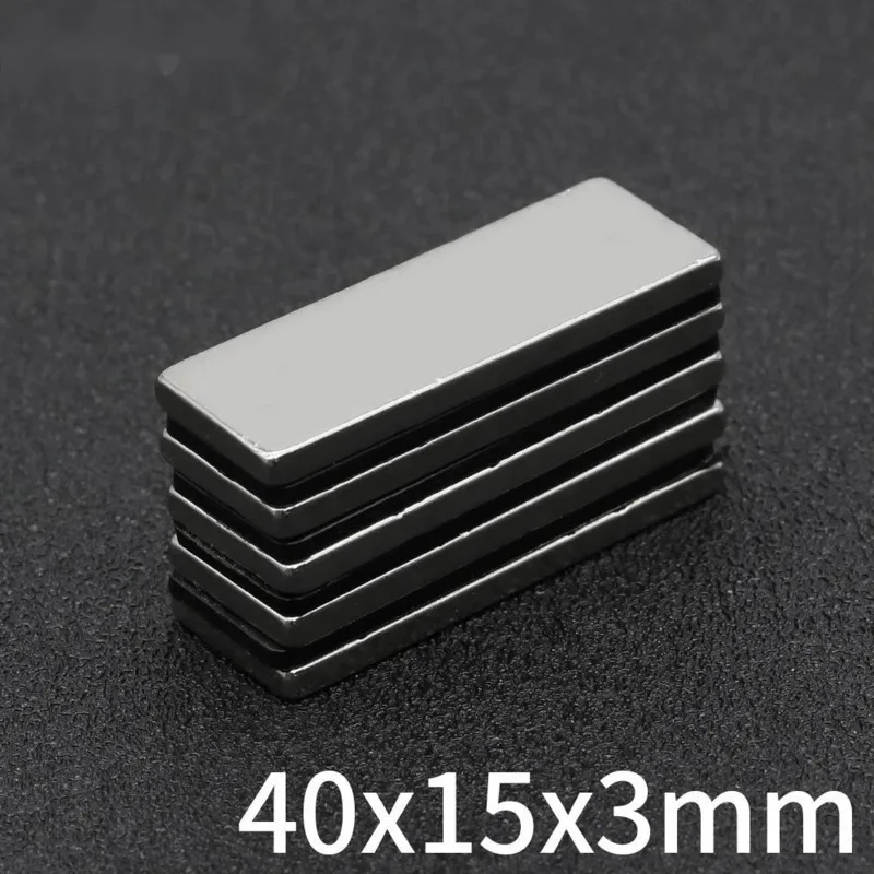 Блок-магнит 40x15x3 1/2/5/10/20 шт. Неодимовый магнит N35 40 мм x 15 3 Постоянные NdFeB супер