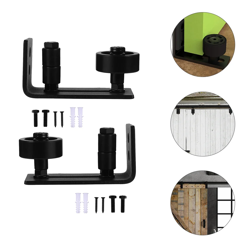 

2 Pcs Barn Door Swing Stop Floor Guide Bottom Adjustable Roller Doors Stay Flat An Fittings Hardwares Sliding