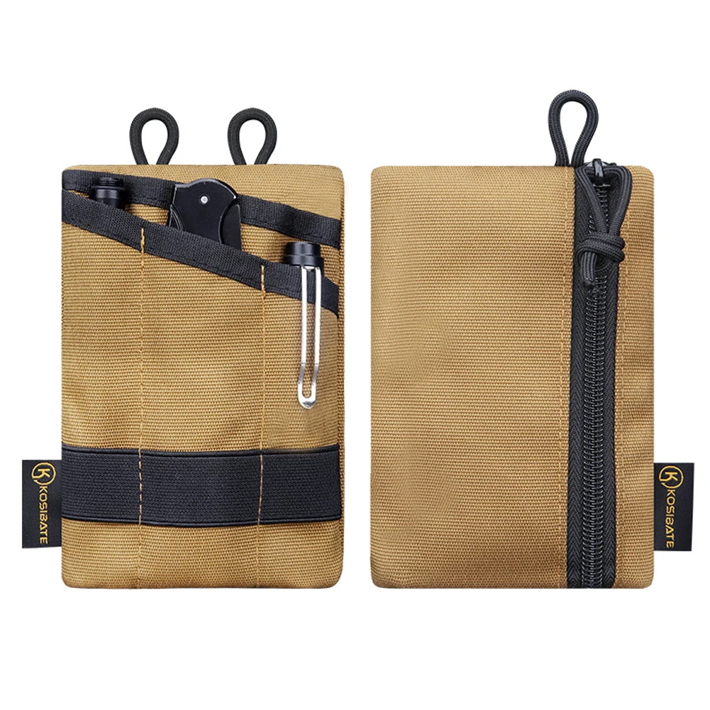 

Portable Outdoor Tacticals Waist Bag Nylon ED C Pouch Wallet Waterproof Coin Purse Keys Pack Bags Zippered Pocket 14.5x9.5cm