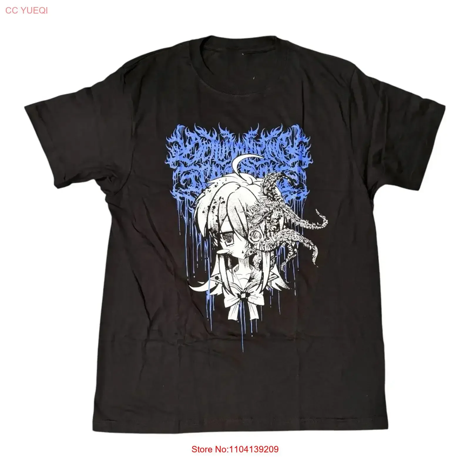 Фото Футболка Dehumanizing Itatrain Worship Cotton All Size For Fan Z115, винтажная, с эффектом потертости, унисекс, для повседневной носки, кэжуал №1