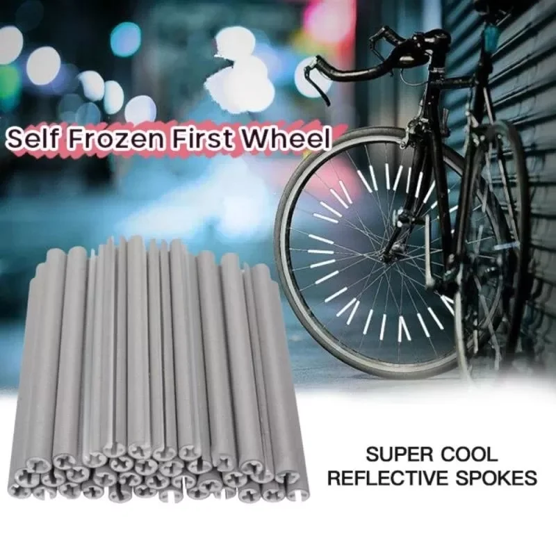 

Wheel Spoke Reflective Decoration Night Safety Riding Warning Strip Reflector Tape Cover Wheels Accessories