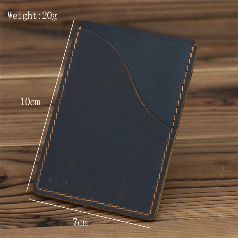 Retro Brown Coffee Color Simple Ultra-thin Explosion Model Men's Leather Truck Bag Crazy Horse Picaka Holder