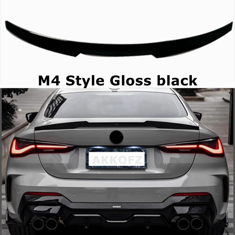 

Для BMW 4 серии G22 Coupe & M4 G82 задний спойлер из углеродного волокна M4 PSM стиль крыло хвост комплект глянцевый черный